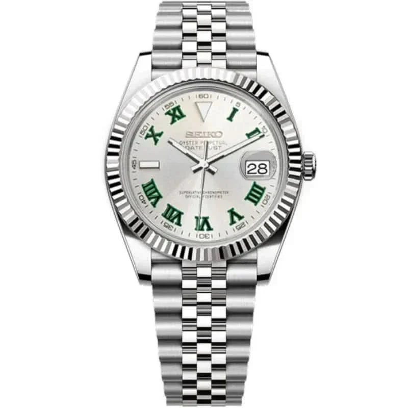 Datejust Mod - Silver Wimbledon