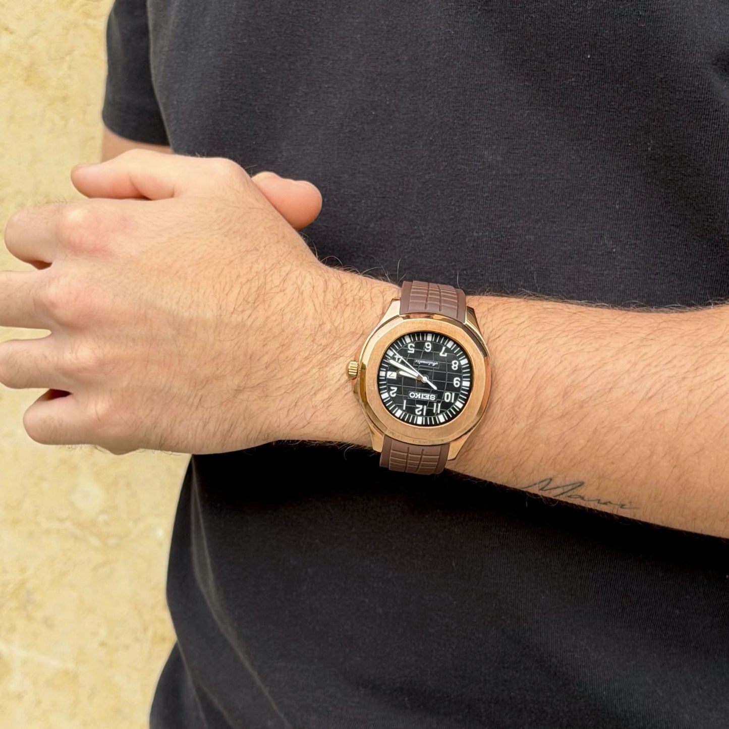 Aquanaut Mod - Rose Gold Brown