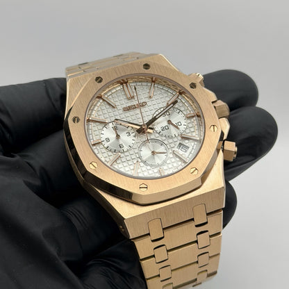 Royal Oak Chrono Mod - Rose Gold White