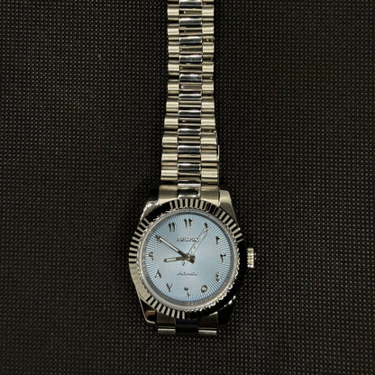 Datejust Mod - Textured Arabic Baby Blue